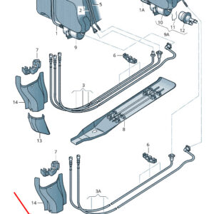 SKODA RAPID NH Fuel Pipe Guard Plate 6Q0201439C ORIGINAL
