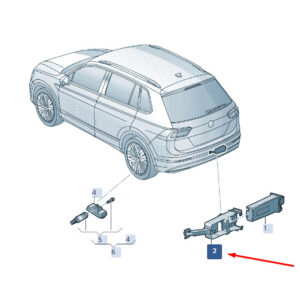 SKODA SUPERB MK3 Tyre Pressure Control Unit Retainer 5TA907538 ORIGINAL