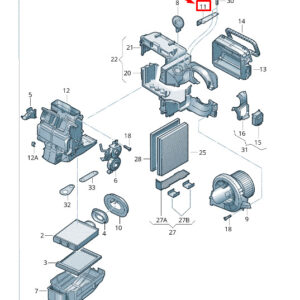 SKODA RAPID NH Fan Bracket RHD 6Q2815135A ORIGINAL