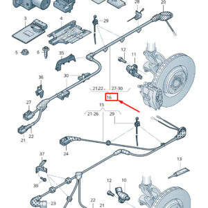 SKODA OCTAVIA 5E MK3 Rear Left Speed Sensor Wiring 5E0927904A ORIGINAL