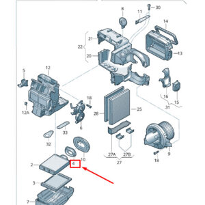 SKODA RAPID NH Heat Exchanger Grommet 6Q0819345A ORIGINAL