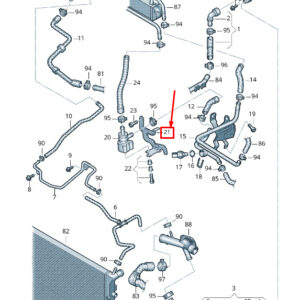 SKODA RAPID NH Engine Additional Coolant Pump Bracket 6R0121093B ORIGINAL