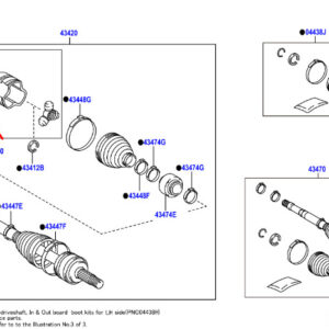TOYOTA C-HR MK1 Front Left Drive Shaft Dust Cover 4133605130 ORIGINAL