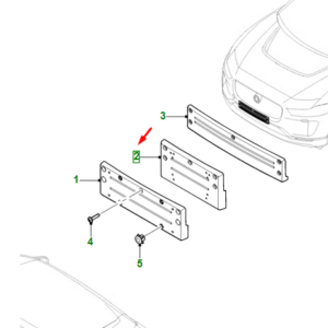 JAGUAR I-PACE X590 Front Number Plate Plinth T4N23292 ORIGINAL