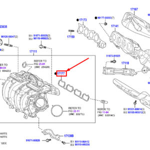 TOYOTA C-HR MK1 Intake Manifold Gasket 1717747050 ORIGINAL