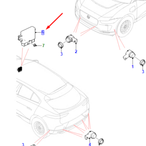 JAGUAR I-PACE X590 PDC Parking Sensor Control Unit T4K19783 ORIGINAL