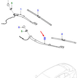 JAGUAR I-PACE X590 Front Wiper Right Arm LHD T4K4111 ORIGINAL