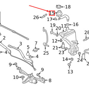 VOLVO S90 MK2 Washer Equipment Filler Pipe Tube 31391285 ORIGINAL