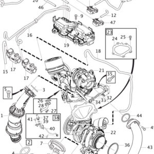 VOLVO V60 MK1 Compressor Exhaust On/Off Valves Hose 31359848 ORIGINAL
