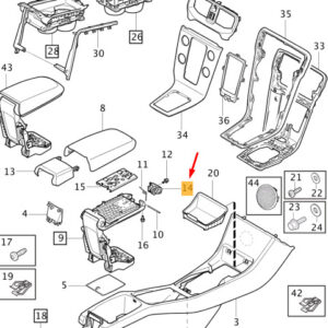 VOLVO V40 Transmission Tunnel Console Catch 31448088 ORIGINAL