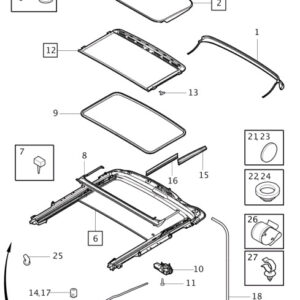 VOLVO V60 MK1 Roof Hatch Rear Hose 31218349 ORIGINAL