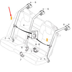 VOLVO S60 MK3 Rear Outer Seatbelt 31462766 ORIGINAL