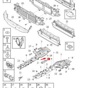 VOLVO S60 MK3 Left Underbody Panel Retainer 30640880 ORIGINAL