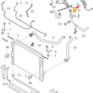 VOLVO V60 MK1 Radiator Hose 31342817 ORIGINAL
