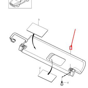 VOLVO C70 MK1 Left Side Sun Visor 8611513 ORIGINAL