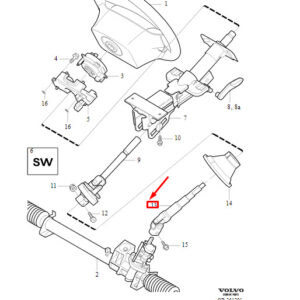 VOLVO V70 MK2 Steering Lower Shaft RHD 3409940 ORIGINAL