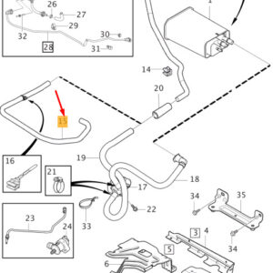 VOLVO V60 MK1 Carbon Filter With Fitting Hose 31452340 ORIGINAL