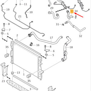 VOLVO V60 MK1 Radiator Hose 31338882 ORIGINAL