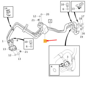 VOLVO V60 MK1 A/C Delivery Line Sealing 31449198 ORIGINAL