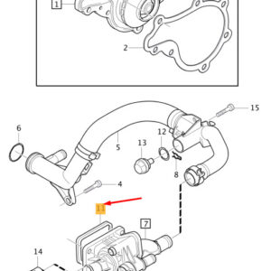 VOLVO V60 MK1 Thermostat Housing Gasket 31492538 ORIGINAL