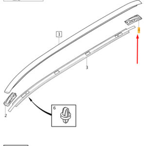 VOLVO V60 MK1 Rear Right Roof Rail Sealing 31402817 ORIGINAL
