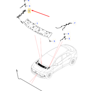 JAGUAR I-PACE X590 Bonnet Actuator Link Lead T4K7258 ORIGINAL