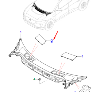 JAGUAR I-PACE X590 Front Windscreen Finisher Left Cover LHD T4K1132 ORIGINAL