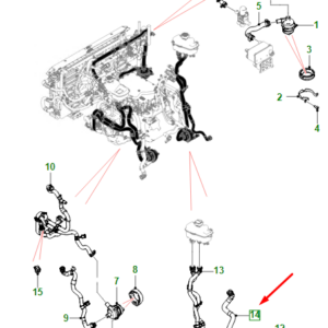 JAGUAR I-PACE X590 Pump To Hose Outlet Hose T4K4893 ORIGINAL