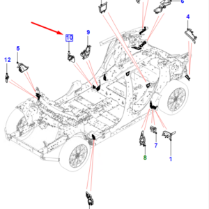 JAGUAR I-PACE X590 Right Outer Rear Floor Insulator T4K9162 ORIGINAL