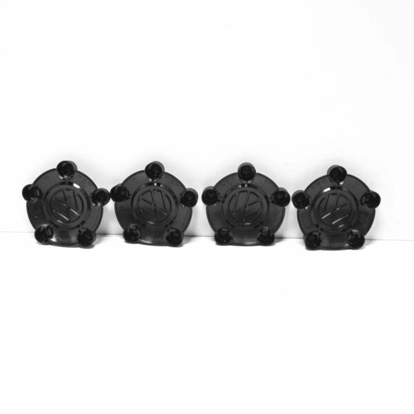VW Caddy Mk3 Wheel Center Hub Satin Black Caps Set 2K06011699B9 ORIGINAL - Image 3
