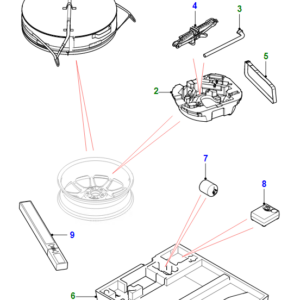 JAGUAR I-PACE X590 Spare Wheel Cover T4K9227 ORIGINAL