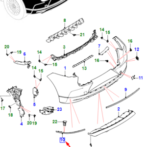 JAGUAR I-PACE X590 Rear Left Bumper Finisher T4K20403 ORIGINAL