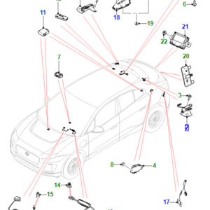 JAGUAR I-PACE X590 Left Antenna Amplifier T4K1274 ORIGINAL