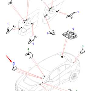 JAGUAR I-PACE X590 Centre Console Courtesy Lamp T4K2328 ORIGINAL
