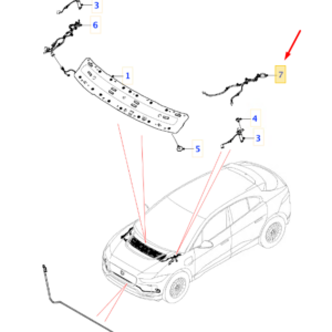 JAGUAR I-PACE X590 Bonnet To Body Earth Lead J9D1261 ORIGINAL