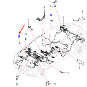 JAGUAR I-PACE X590 Connection With Front End Loom Retainer T4K4091 ORIGINAL