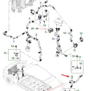 JAGUAR I-PACE X590 Battery Vent Tube T4K1619 ORIGINAL