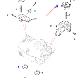 JAGUAR I-PACE X590 Front Electric Motor Upper Bracket T4K1549 ORIGINAL