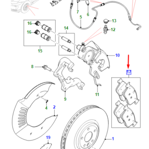 JAGUAR I-PACE X590 Front Brake Pads T4K17549 ORIGINAL