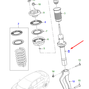 JAGUAR I-PACE X590 Front Shock Absorber T4K13051 ORIGINAL