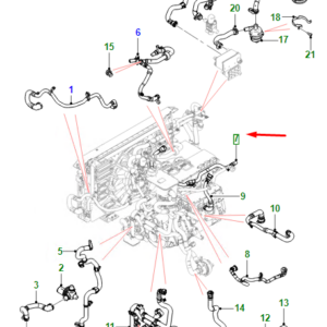 JAGUAR I-PACE X590 Rear Motor Cooling Hose T4K5946 ORIGINAL