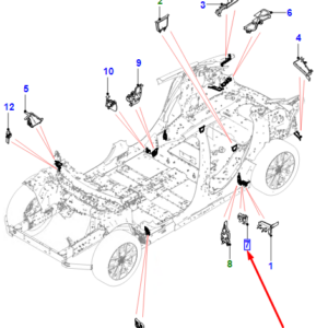 JAGUAR I-PACE X590 Right Lower Rear Wheelarch Insulator T4K1745 ORIGINAL