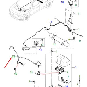 JAGUAR I-PACE X590  Front Air Tube T4K1603 ORIGINAL