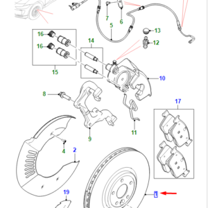 JAGUAR I-PACE X590 Front Brake Disc Kit T4K5014 ORIGINAL