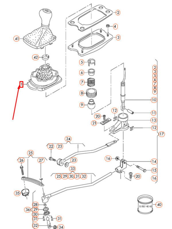 AUDI A4 B8  Gear Selector Noise Insulation 8K0711406 ORIGINAL - Image 4