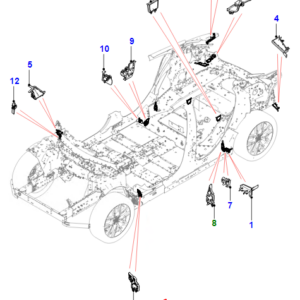 JAGUAR I-PACE X590 Front Right Sill Insulator T4K1715 ORIGINAL
