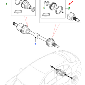 JAGUAR I-PACE X590 Rear Halfshaft Outer Rubber Boot Kit T4K6502 ORIGINAL