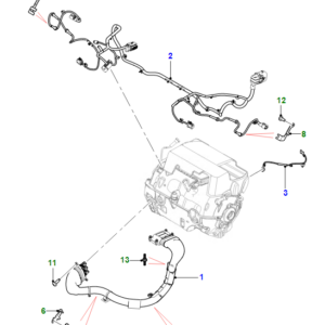 JAGUAR I-PACE X590 Cable To Motor Bracket T4K5717 ORIGINAL
