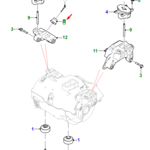 JAGUAR I-PACE X590 Front Motor Front Right Vibration Damper T4K2897 ORIGINAL