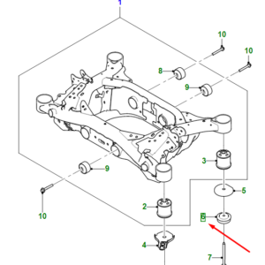 JAGUAR I-PACE X590 Rear Frame Carrier Vibration Damper T4K2235 ORIGINAL